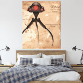 Sciencefiction Buitenaardse Driepoot Aanval! Canvas Afdruk (Insitu (Slaapkamer))