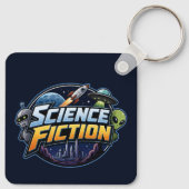 Sciencefiction-genreliefhebbers Sleutelhanger (Achterkant)