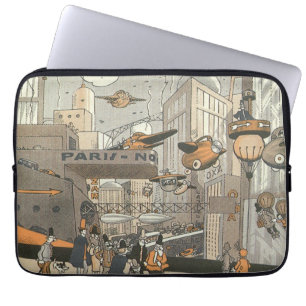 Sciencefiction in oude stijl, stedelijk Parijs, St Laptop Sleeve