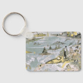 Sciencefiction klassieke auto's en taxi's uit het  sleutelhanger (Achterkant)