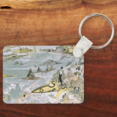 Sciencefiction klassieke auto's en taxi's uit het  sleutelhanger (Voorkant)