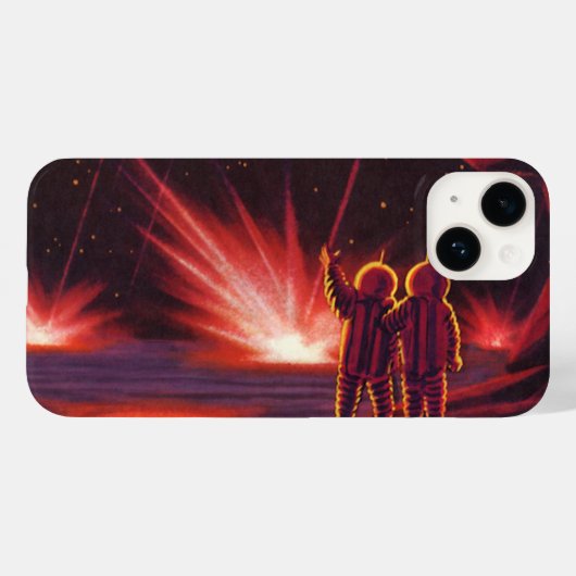Sciencefiction over explosie op rode planeet in vi Case-Mate iPhone case (Achterkant (horizontaal))