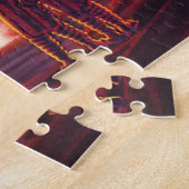 Sciencefiction over explosie op rode planeet van b legpuzzel (Zijkant)