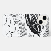Sciencefiction-ruimteschip uit het verleden met ra Case-Mate iPhone case (Achterkant (horizontaal))
