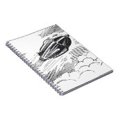 Sciencefiction-ruimteschip uit het verleden, raket notitieboek (Rechterzijde)