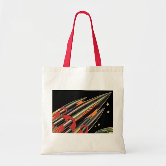 Sciencefiction-ruimteschip uit het verleden van Sp Tote Bag (Voorkant)