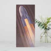 Sciencefiction-ruimteschipraketten uit het verlede (Staand voorkant)