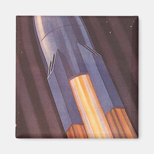 Sciencefiction-ruimteschipraketten uit het verlede magneet (Voorkant)