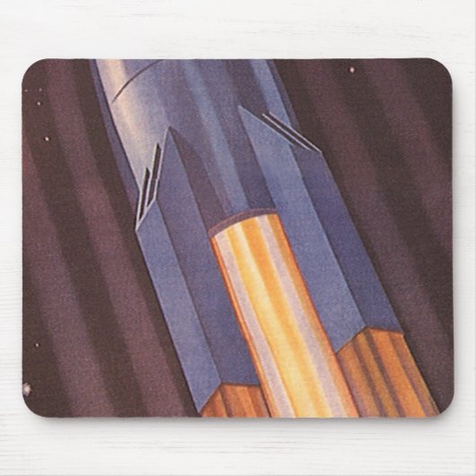 Sciencefiction-ruimteschipraketten uit het verlede muismat (Voorkant)