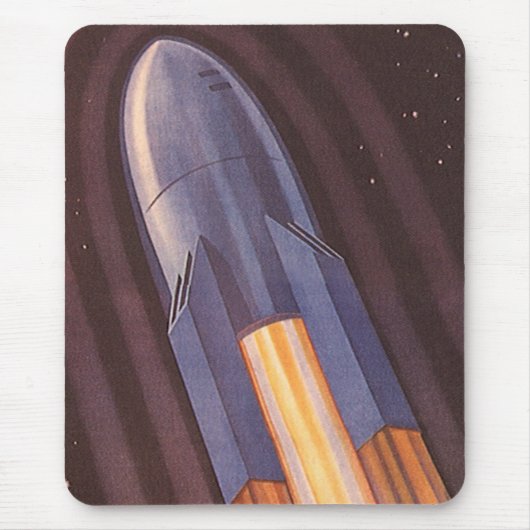 Sciencefiction-ruimteschipraketten uit het verlede muismat (Voorkant)
