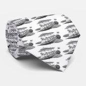 Sciencefiction-stoomtijdperk luchtschip Eclipse ui Stropdas (Opgerold)