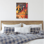Sciencefiction uit de oude doos: futuristische sta canvas afdruk (Insitu (Slaapkamer))