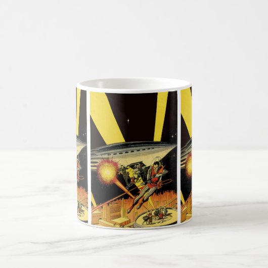 Sciencefiction uit het verleden, buitenaardse weze koffiemok (Center)