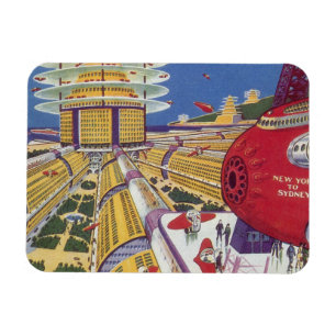 Sciencefiction uit het verleden, futuristisch New  Magneet