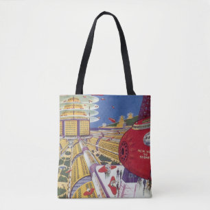 Sciencefiction uit het verleden, futuristisch New Tote Bag