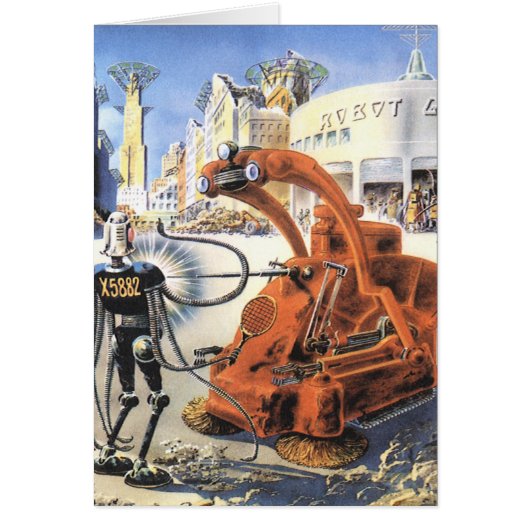 Sciencefiction uit het verleden: futuristische sta (Voorkant)