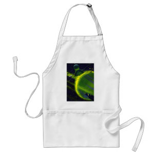 Sciencefiction uit het verleden Groene planeet met Standaard Schort