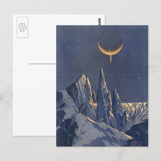 Sciencefiction uit het verleden, Halvemaan Sneeuwp Briefkaart (Voorkant / Achterkant)