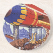 Sciencefiction uit het verleden, Noachs Ark Wilde  Zandsteen Onderzetter (Voorkant)