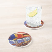 Sciencefiction uit het verleden, Noachs Ark Wilde  Zandsteen Onderzetter (Zijkant)