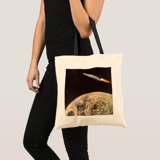 Sciencefiction uit het verleden, Raket over de Maa Tote Bag (Voorkant (product))