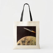 Sciencefiction uit het verleden, Raket over de Maa Tote Bag (Voorkant)