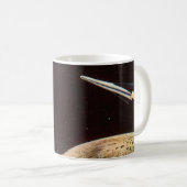 Sciencefiction uit het verleden, Raketschip boven  Koffiemok (Voorkant rechts)