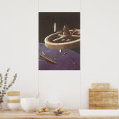 Sciencefiction uit het verleden, ruimtestation met poster (Keuken)