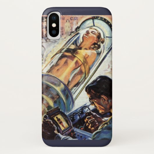 Sciencefiction uit het verleden, Vrouw Lab Experim Case-Mate iPhone Case (Achterkant)