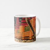 Sciencefiction uit vroeger dagen: futuristische st koffiemok (Voorkant rechts)