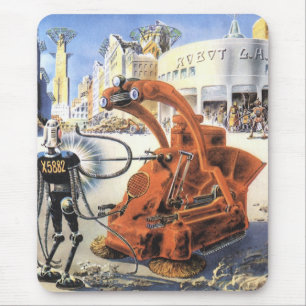 Sciencefiction uit vroeger tijden: futuristische s muismat