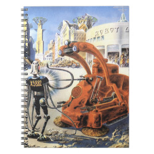 Sciencefiction uit vroeger tijden: futuristische s notitieboek