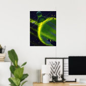 Sciencefiction uit vroeger tijden Groene planeet m Poster (Thuiskantoor)
