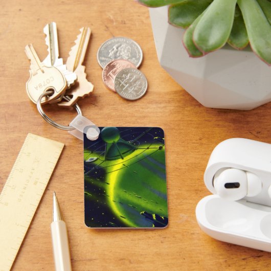 Sciencefiction uit vroeger tijden Groene planeet m Sleutelhanger (Bureau)