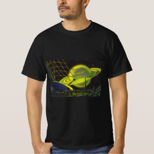 Sciencefiction uit vroeger tijden Neon groene plan T-shirt