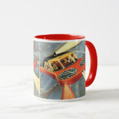 Sciencefiction zweefauto uit het verleden mok (Voorkant rechts)