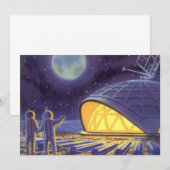 Sciencefictionaliens uit vroeger tijden op de blau (Voorkant / Achterkant)