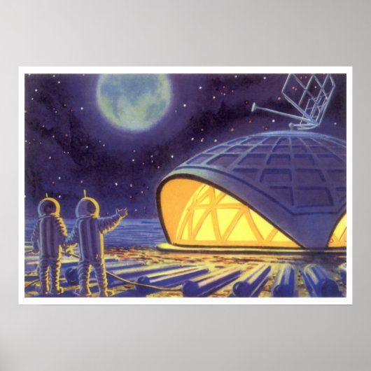 Sciencefictionaliens uit vroeger tijden op de blau poster (Voorkant)