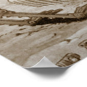 Sciencefictionaliens van vroeger bouwen op een pla poster (Hoek)