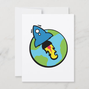 Sciencefictioncartoon Raket en planeet