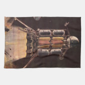 Sciencefictionraket uit het verleden die van de pl theedoek (Horizontaal)