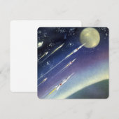 Sciencefictionraketten uit het verleden in de ruim (Voorkant / Achterkant)