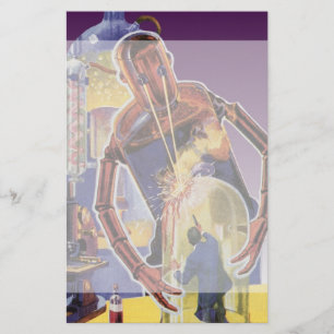  sciencefictionrobot met laserstraal briefpapier