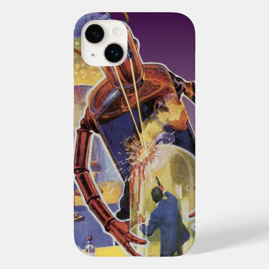  sciencefictionrobot met laserstraal Case-Mate iPhone case (Achterkant)