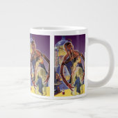 sciencefictionrobot met laserstraal grote koffiekop (Rechts)