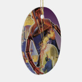 sciencefictionrobot met laserstraal keramisch ornament (Rechts)