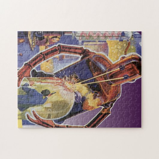  sciencefictionrobot met laserstraal legpuzzel (Horizontaal)