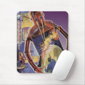  sciencefictionrobot met laserstraal muismat (Met muis)