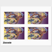 sciencefictionrobot met laserstraal rechthoekige sticker (Vel)