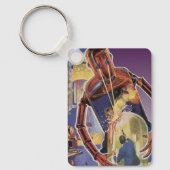  sciencefictionrobot met laserstraal sleutelhanger (Voorkant)